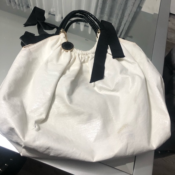 Stella McCartney XL Hobo Bag White Vegan Leather Oversized Designer - Picture 3 of 14